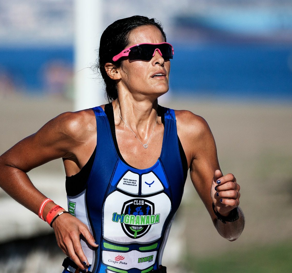 selective focus photography of woman running