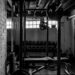 exercise equipments in grayscale photography